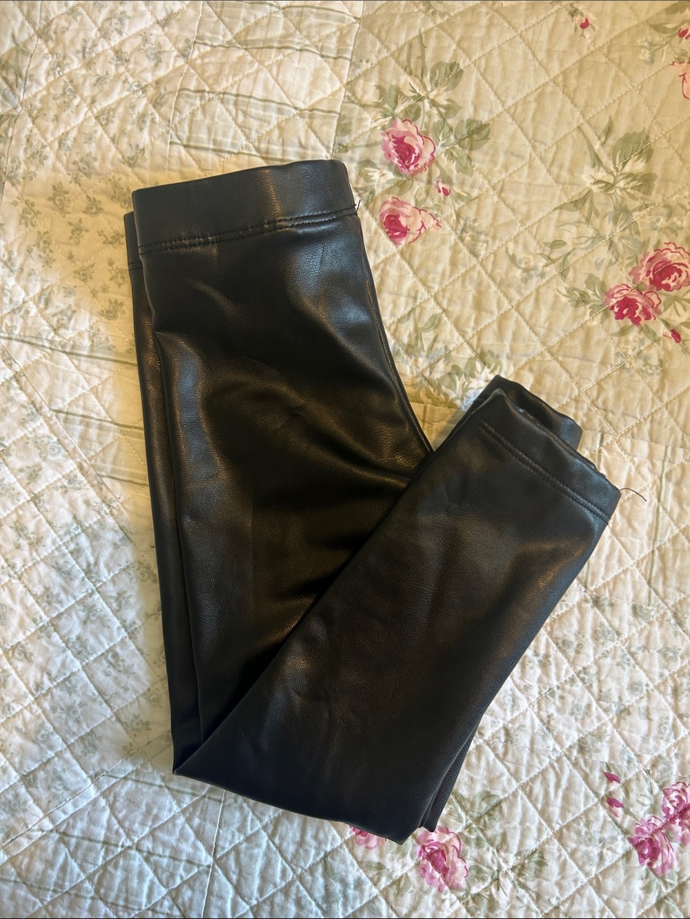 Black Faux Leather Pants - Classic Slim Fit